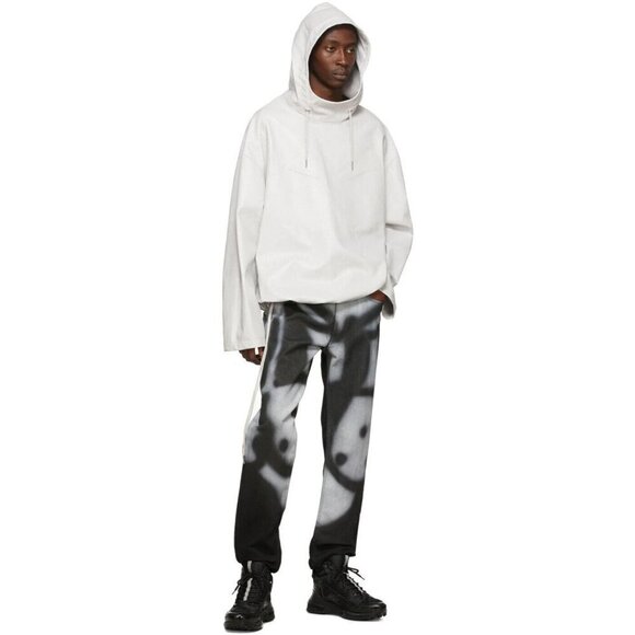 Givenchy Lambskin Leather Hoodie in Gray Size 50 US 40 M New $3985 - Picture 4 of 15